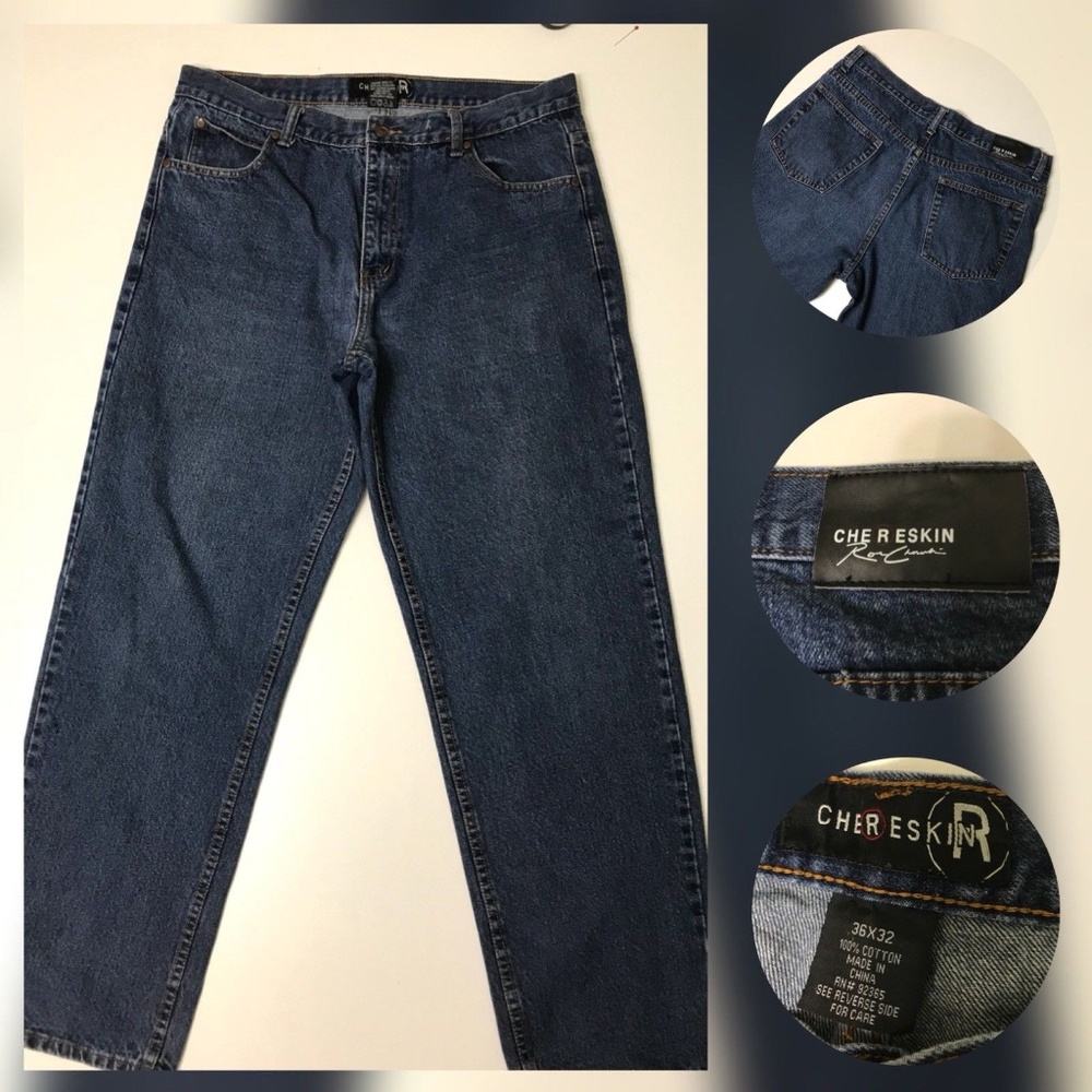 CHERESKIN MEN'S DENIM JEANS 36X32